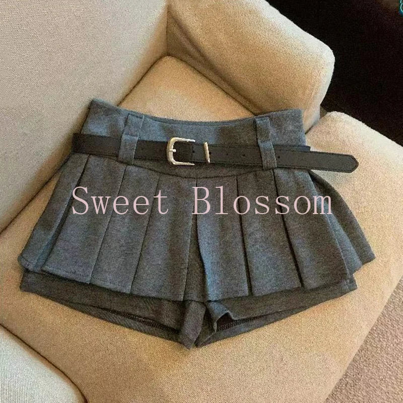 Y2K Preppy Style Solid Pleated Skirts Korean Fashion Casual Mini Skirts New Design Chic High Waist Streetwear Slim Clothing 2025