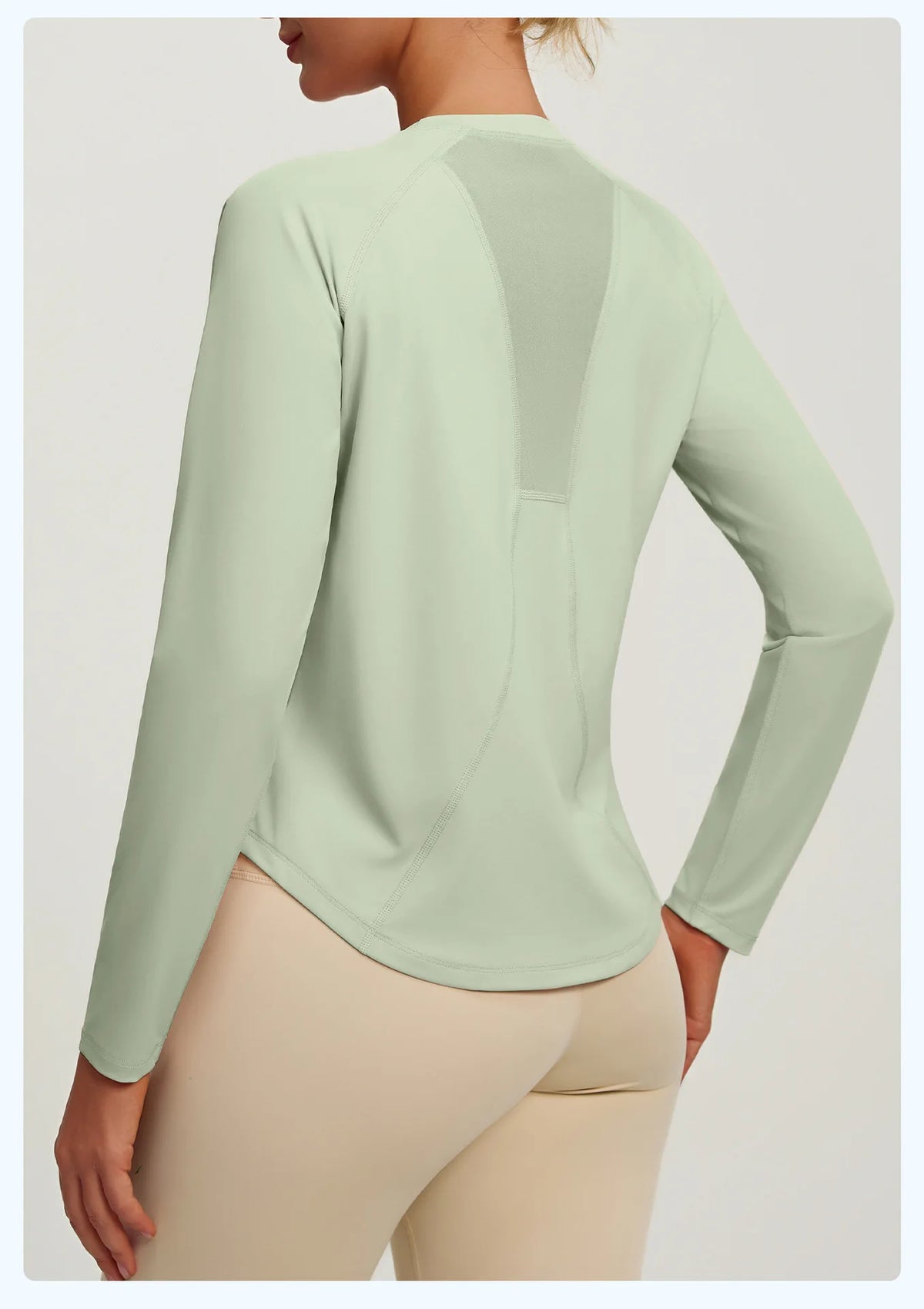 Breathable Loose Mesh Long Sleeve Yoga Top for Women