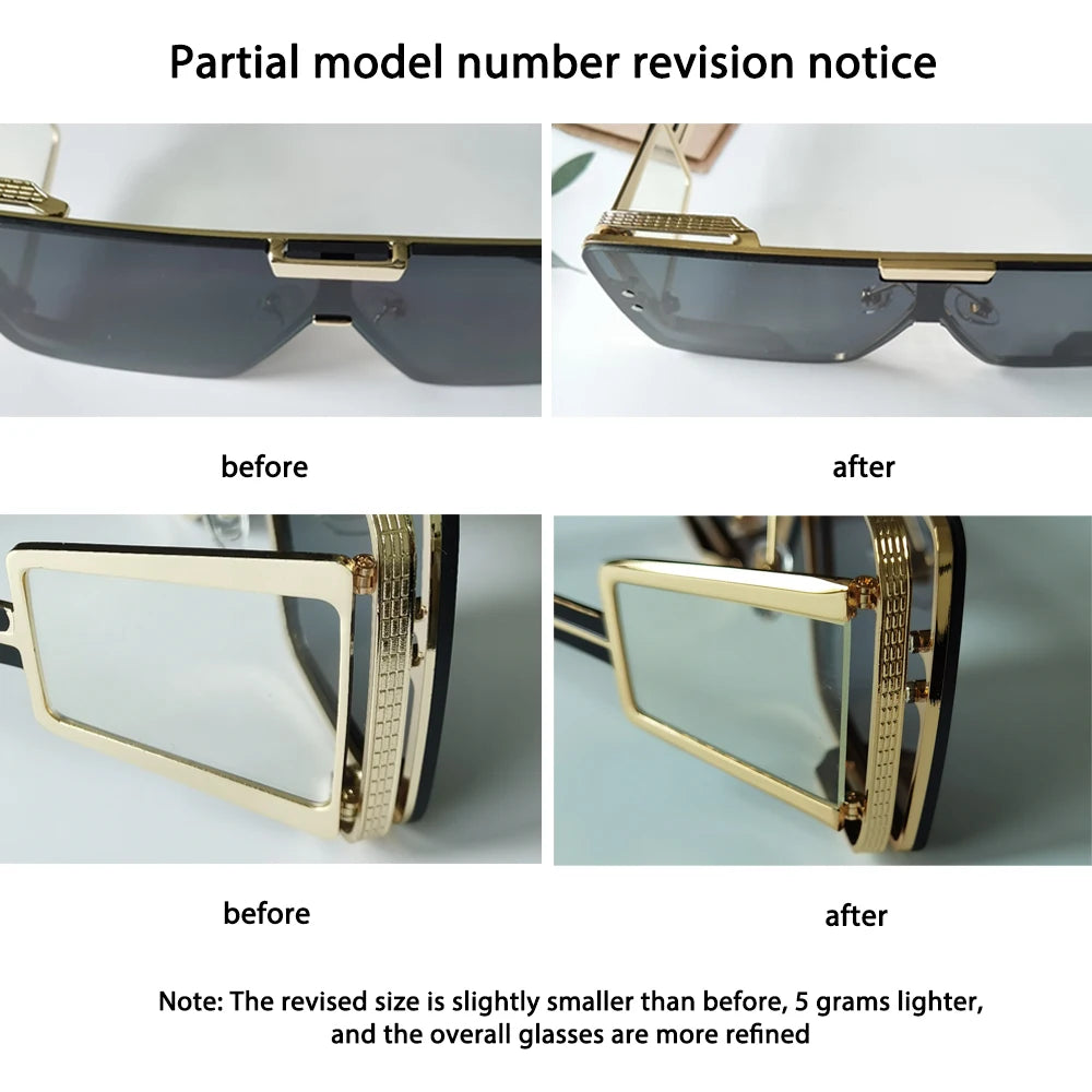 Oversized Retro Single Lens Sunglasses