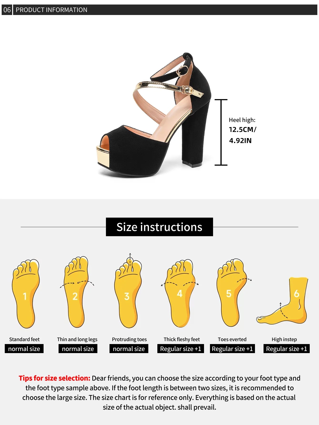 Peep Toe Square Heel Platform Sandals