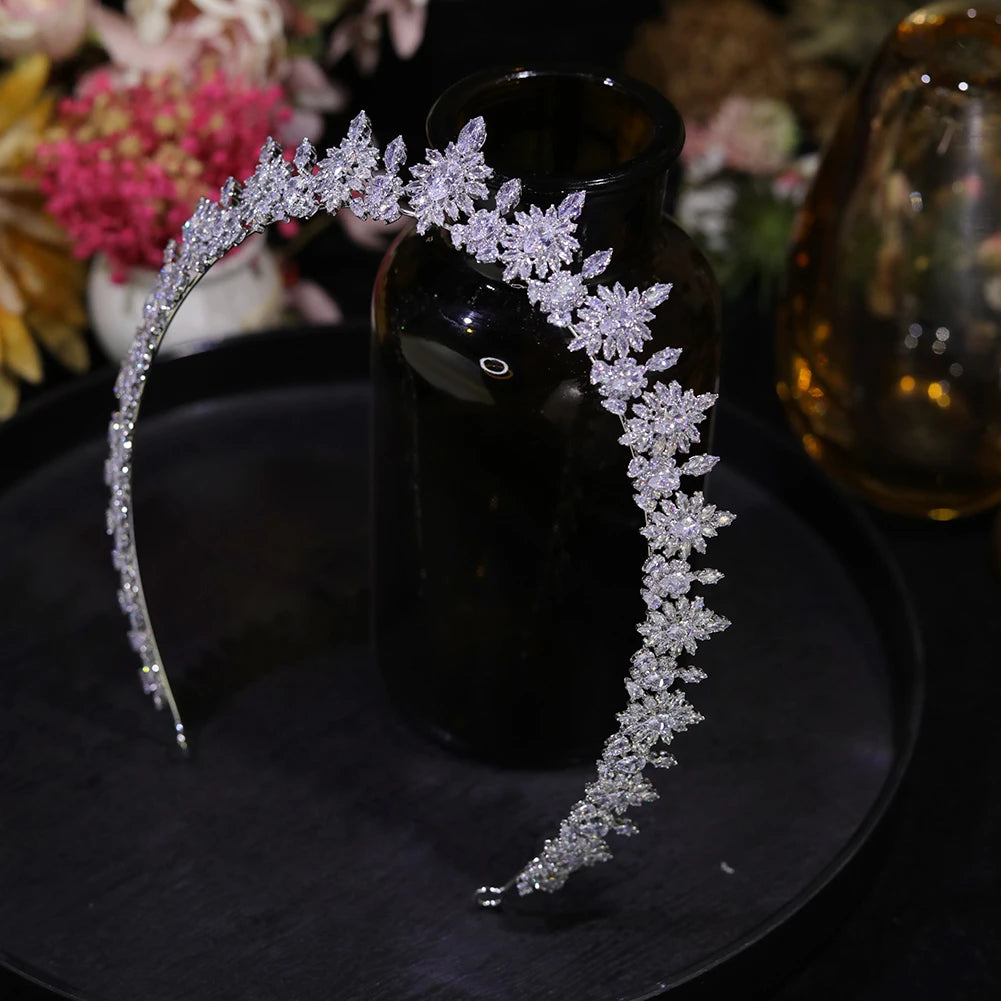 Exquisite Crystal Bridal Cathedral Tiara Crown For Women