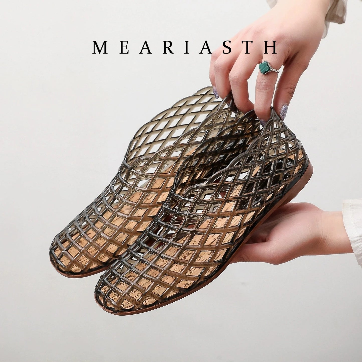Breathable Hollow Jelly Slip On Casual Flats for Women