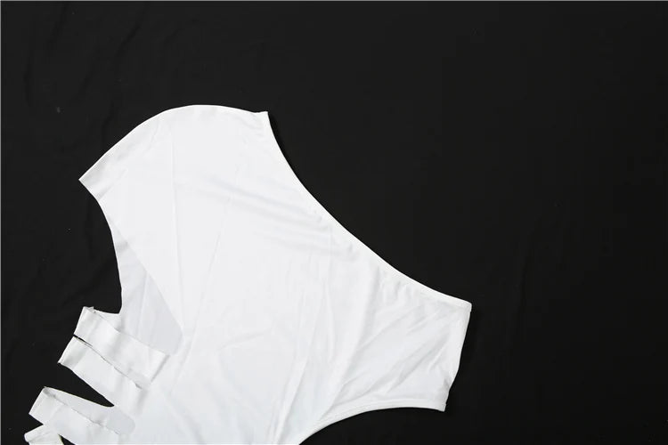 Hollow Out Skew Collar Sexy Bodycon Dress for Women