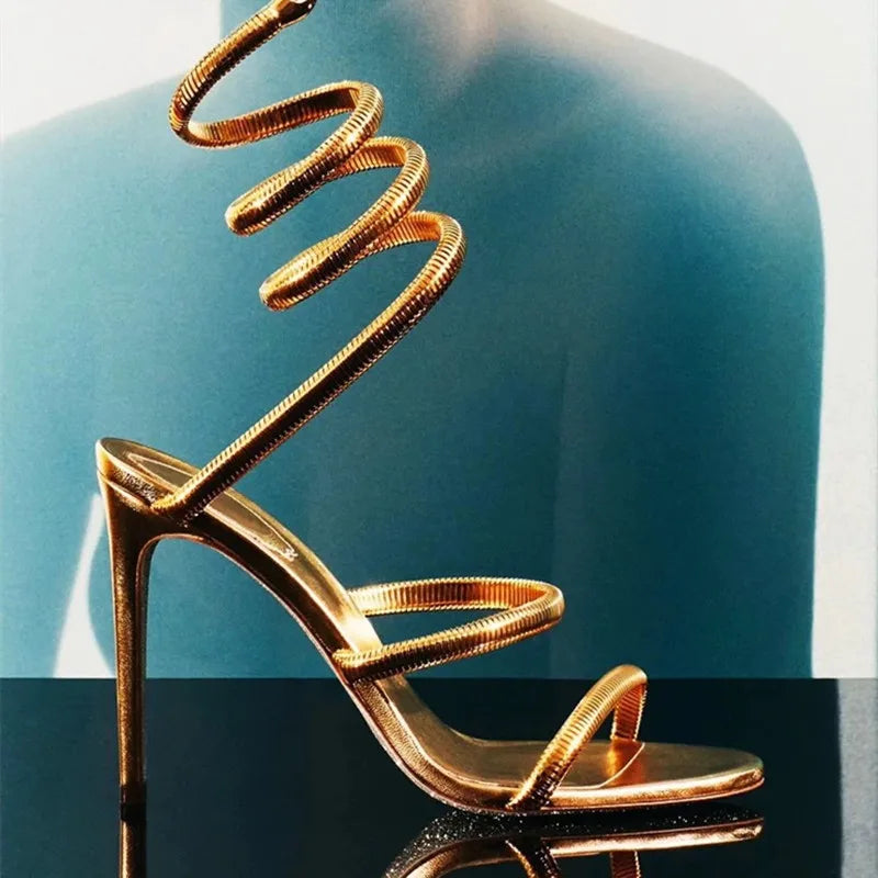 Elegant Ankle Strap Open Toe High Heel Sandals for Women