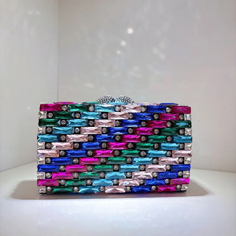 Luxury Rhinestone Evening Clutch Shoulder Bag for Women