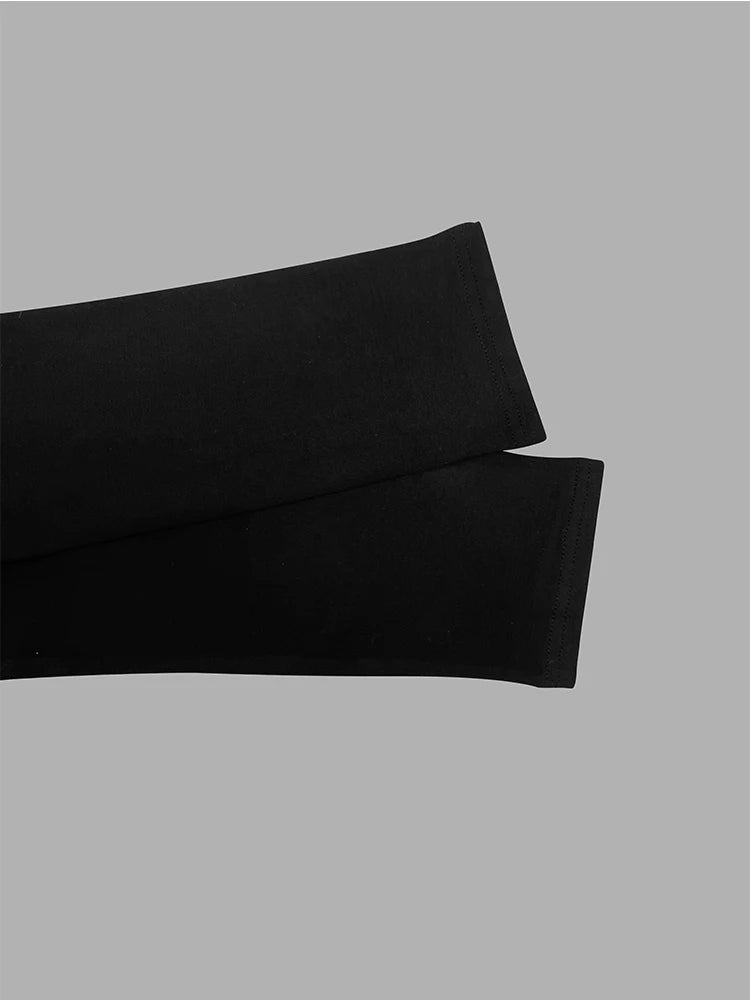 Beautyblue High Neck T-Shirts Women Black Top Sexy Slim Fit Long Sleeves Striped Split-Joint Bottom Basic Shirt Casual Clothing