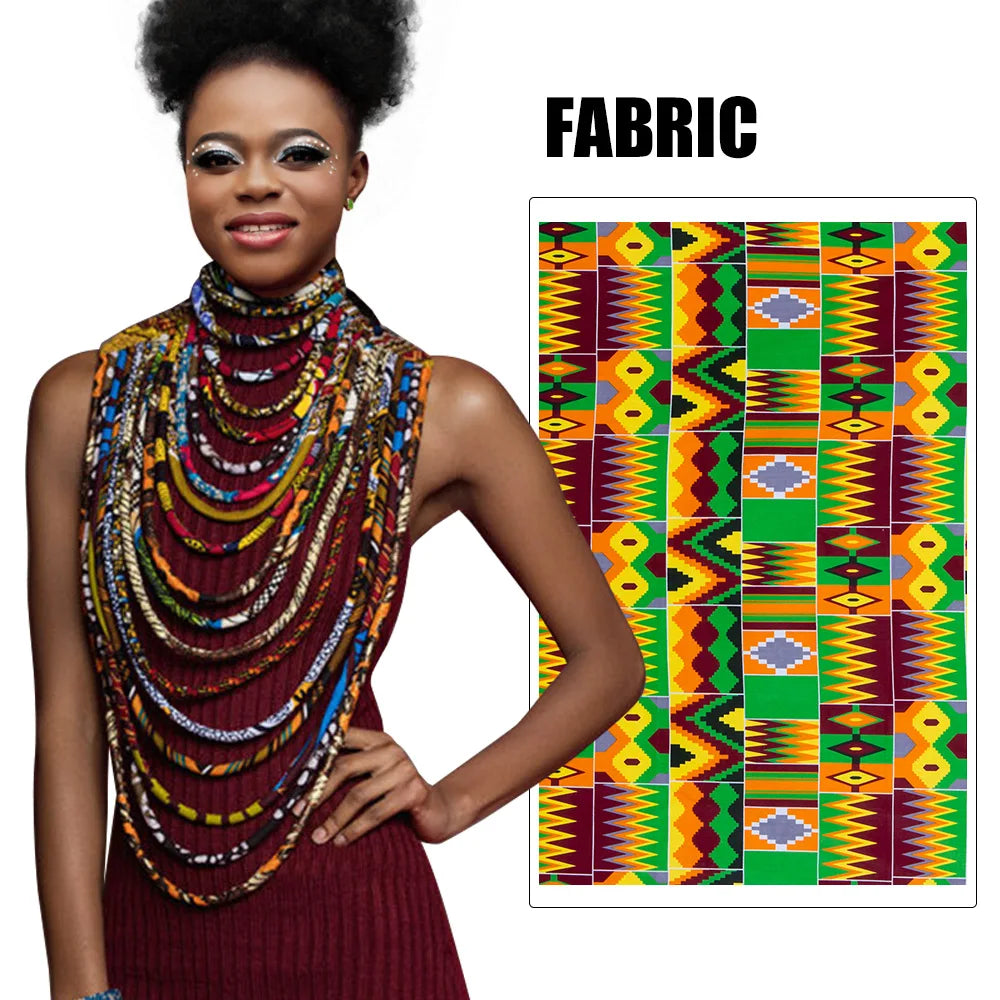 African Multi-Strand Statement Choker Necklace for Women
