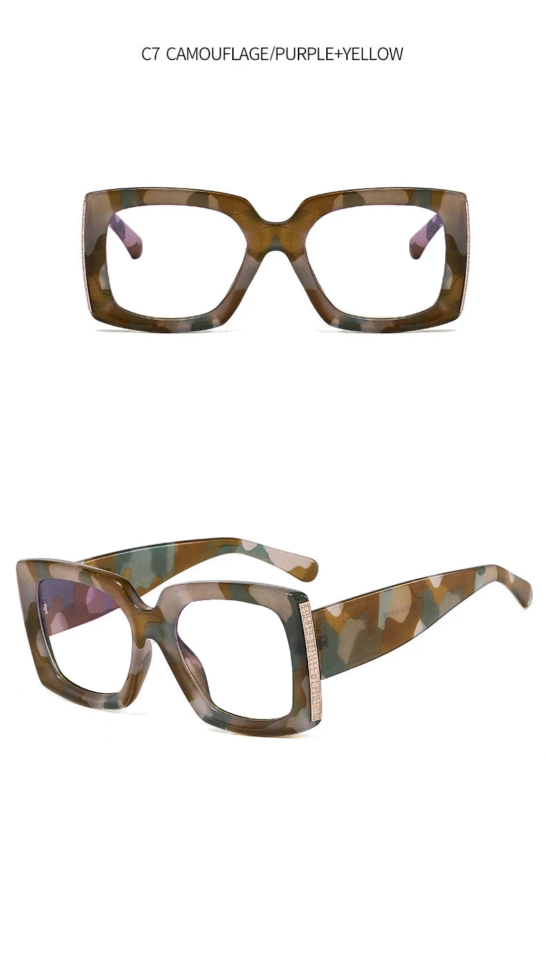 Oversized Square Blue Light Reading Glasses for Women