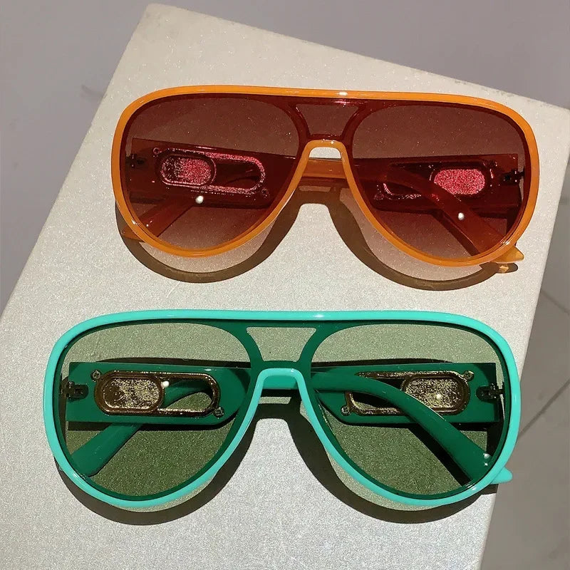 Oversized Square Pilot Sunglasses
