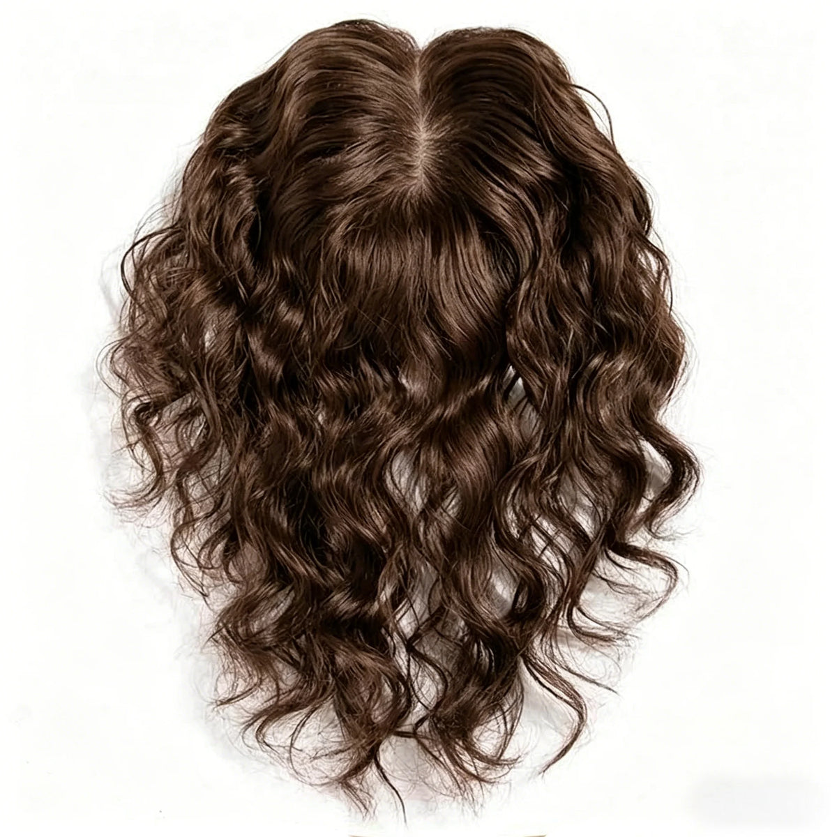 Wavy Silk Base Human Hair Topper With Clips for Women