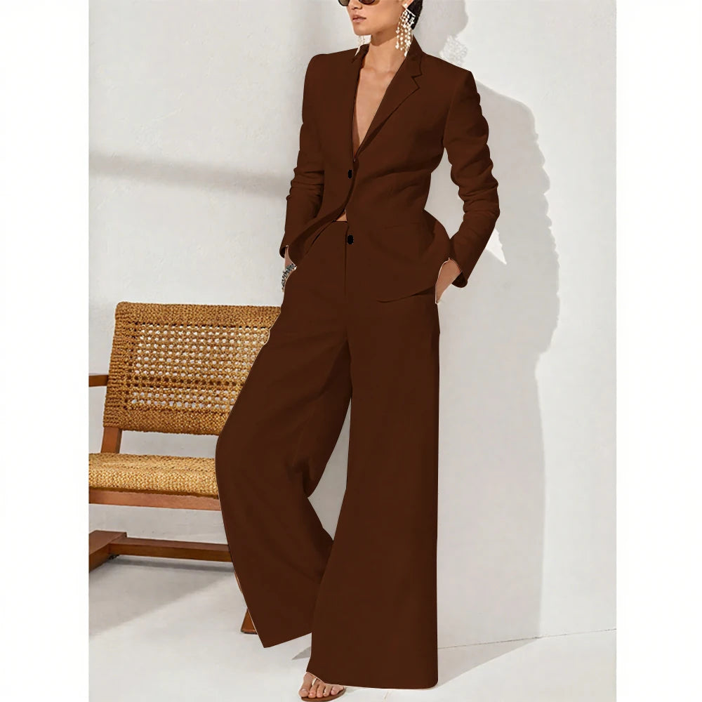 Summer Linen Women Pants Sets White Fashion Notch Lapel Single Breasted 2 Piece Elegant Chic Daily Casual Office Female Suit