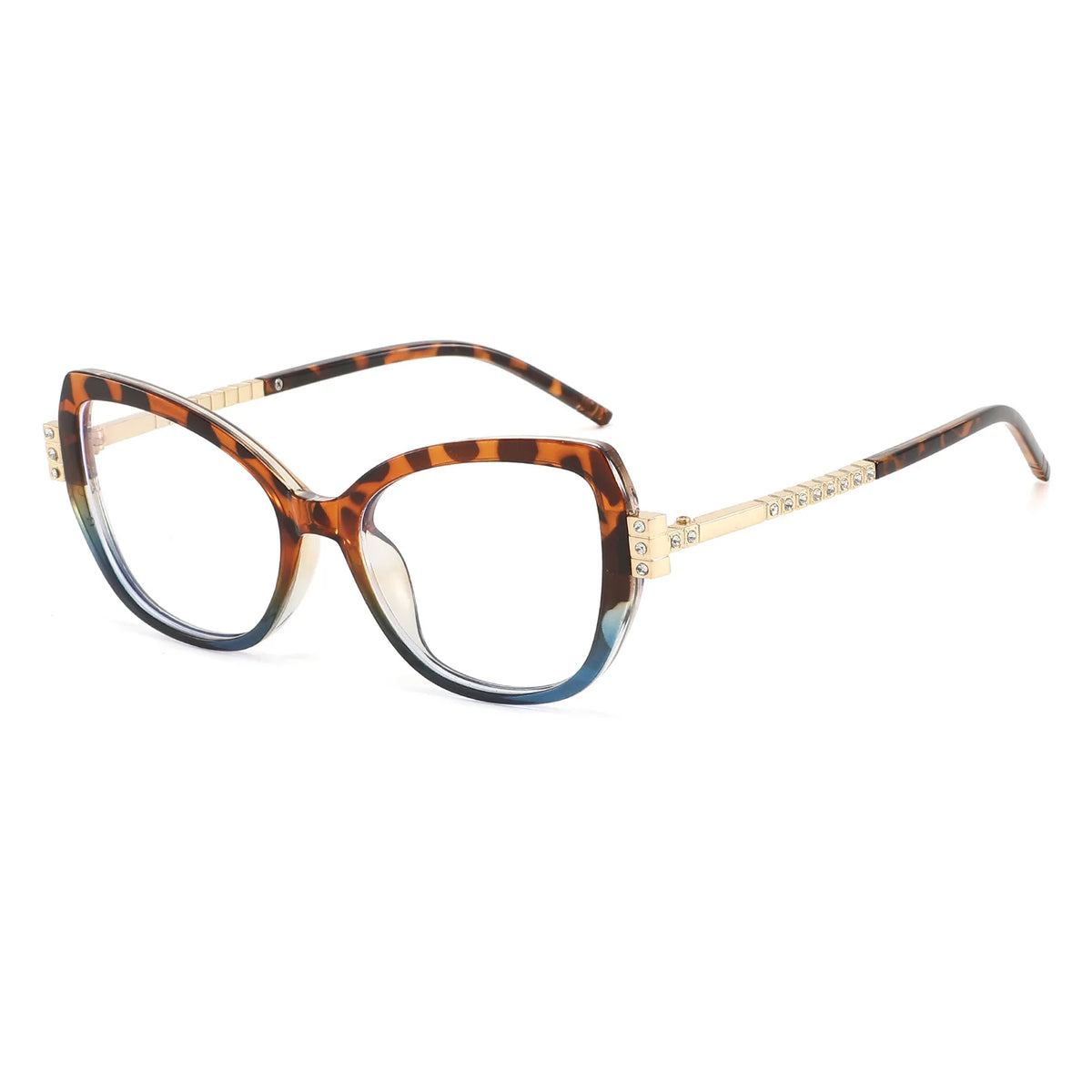 Black Cat Eye Rhinestone Anti Blue Light Reading Glasses for Women