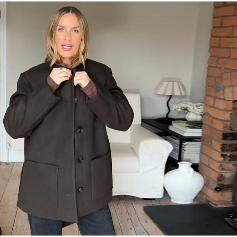 Classic Long Trench Coat With Detachable Scarf for Women