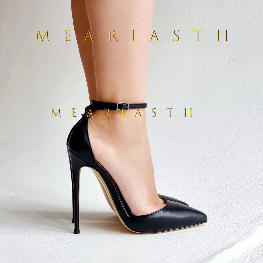 Sleek Black Patent Leather Pointed Toe Pumps for Women