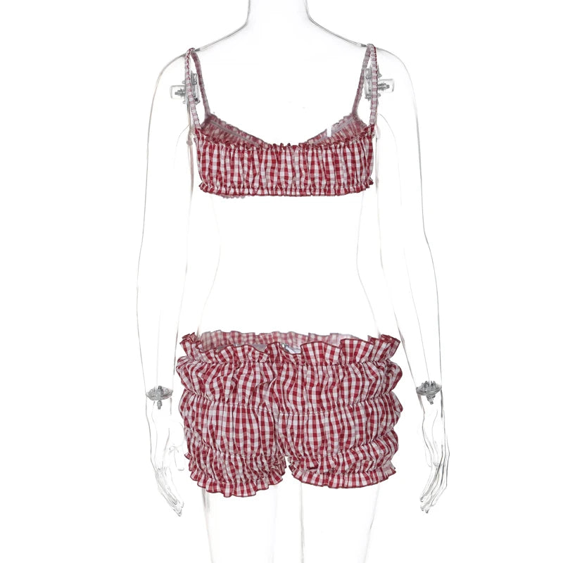 Striped Two-Piece Camisole Set Beachwear for Women