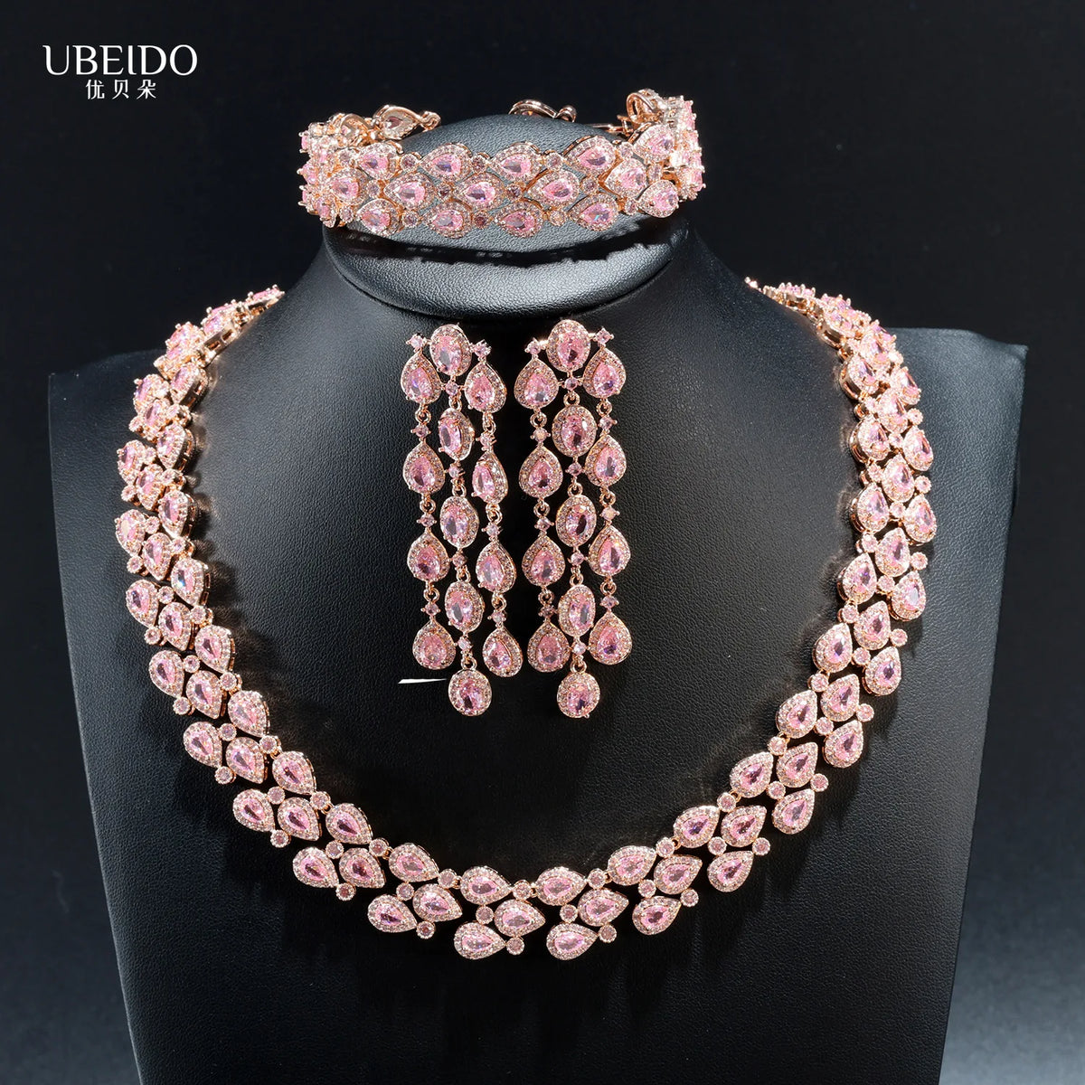 Vintage Sparkling Zircon Water Drop Cuff Bracelet for Women