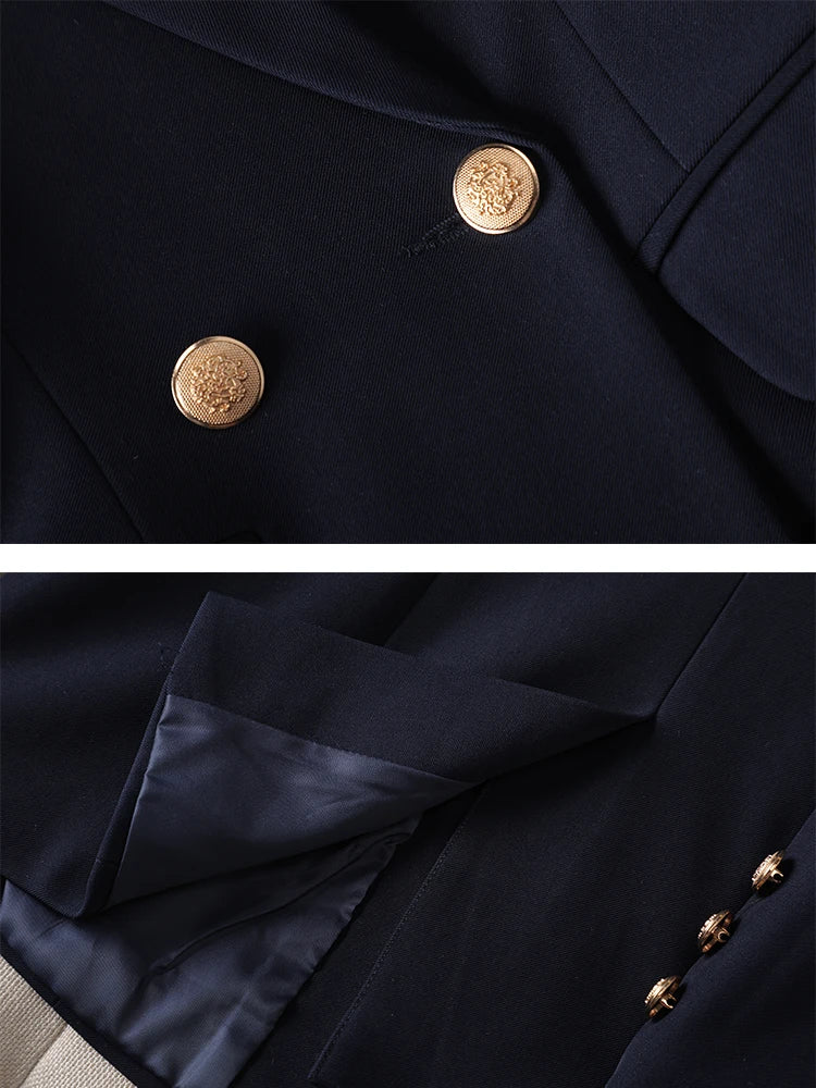 Gray Black Blue White Fashion Women Pant Suit Long Sleeve Solid Ladies Blazer and Trouser Formal 2 Piece Set For Autumn Winter