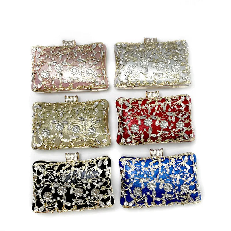 Glitter Rhinestone Shoulder Clutch Bag