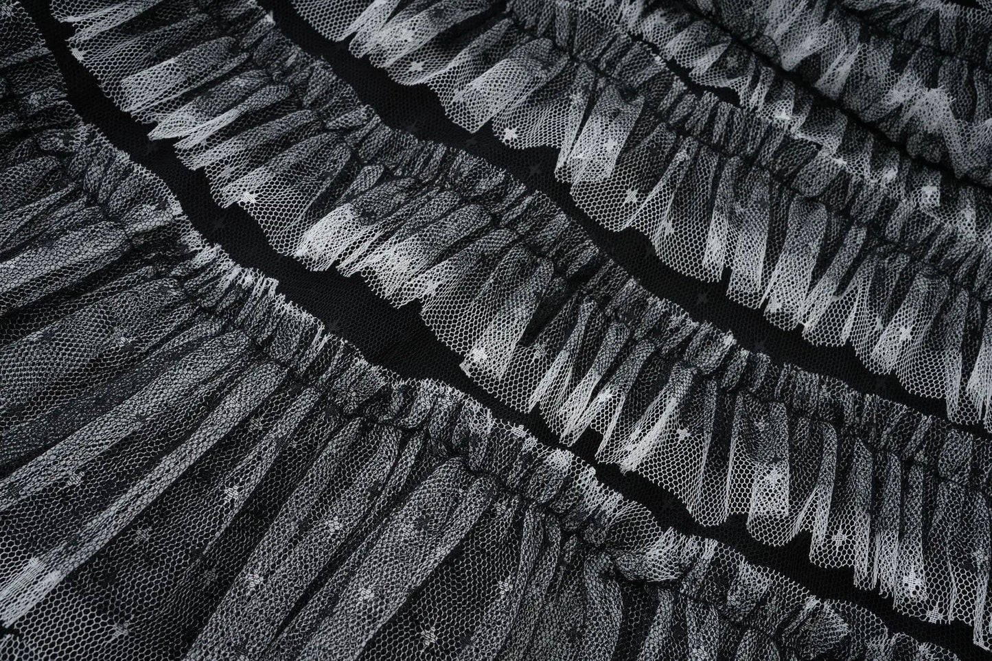 KUCLUT Fashion Women's Multi Layer Mesh Patchwork Dress Elegant Heavy Industry Evening Party Ruffled Short Sleeve Dresses YZJ28