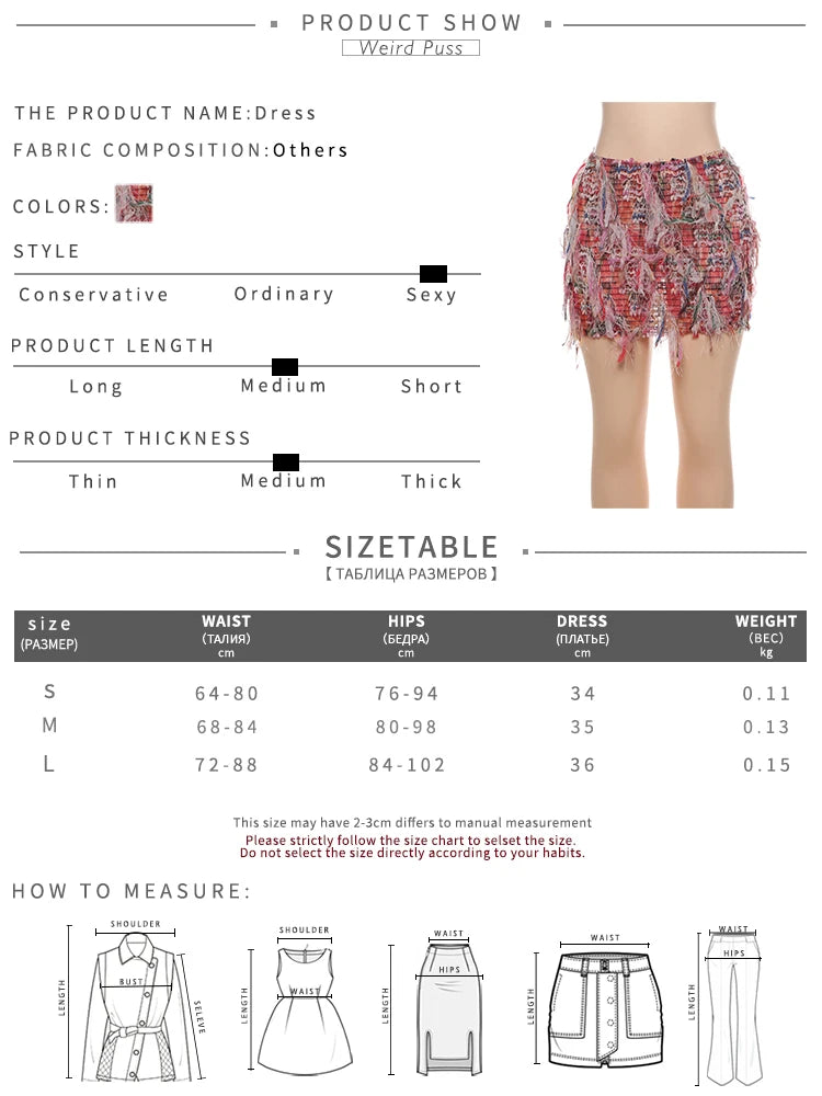 Colorful Tassel Stretch Knit Bodycon Maxi Skirt for Women