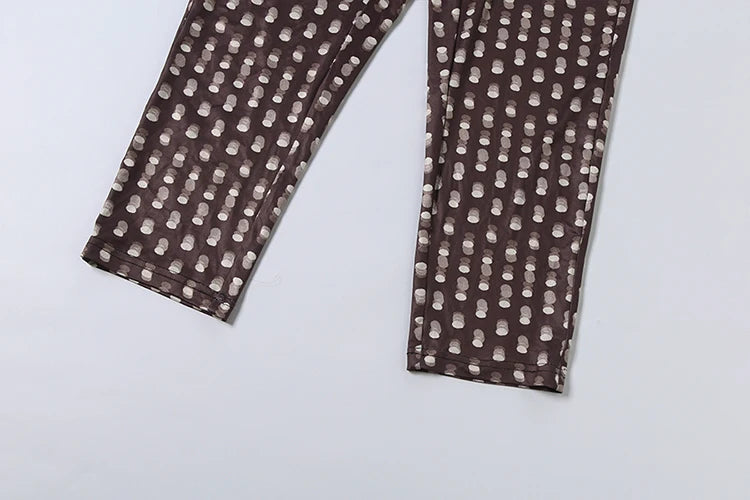 Polka Dot Three Piece Streetwear Outfit Set for Women