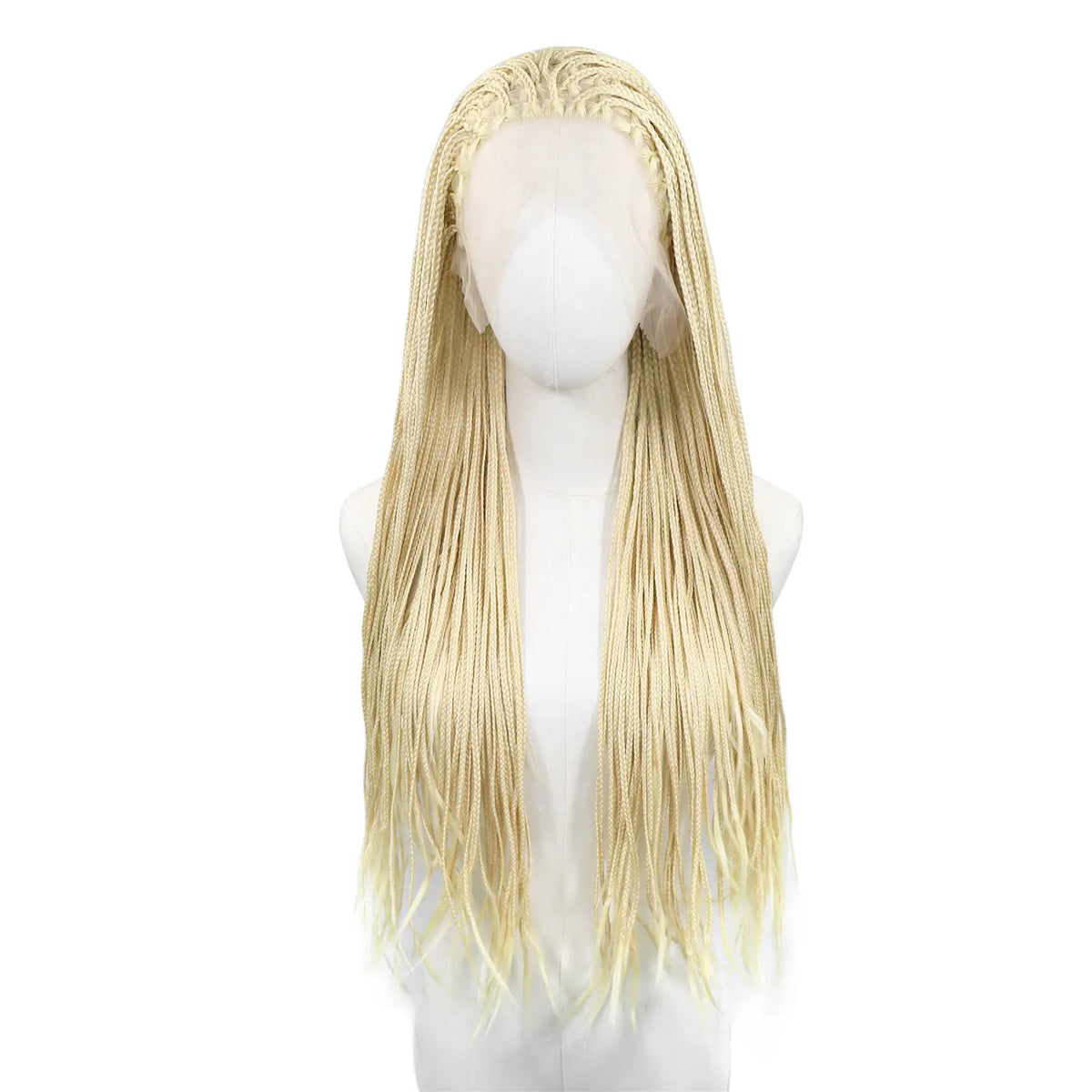 613 Blonde Box Braided Wigs Braids For Black Women 26Inch Long African Cornrow Crochet Braids Synthetic Hair 13x3 Lace Front Wig