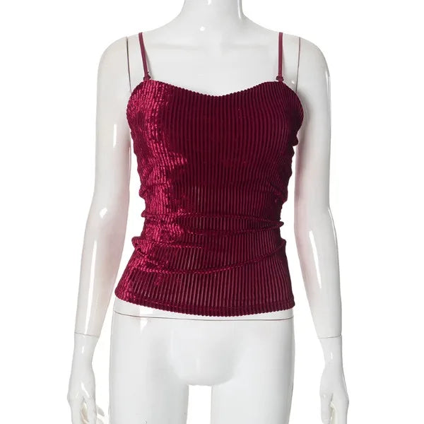 Knit Crop Tops for Women Sleeveless Sexy Vests New Spring Summer 2025 Backless Off Shoulder with Bra Pad Slim Casual Tank Camis