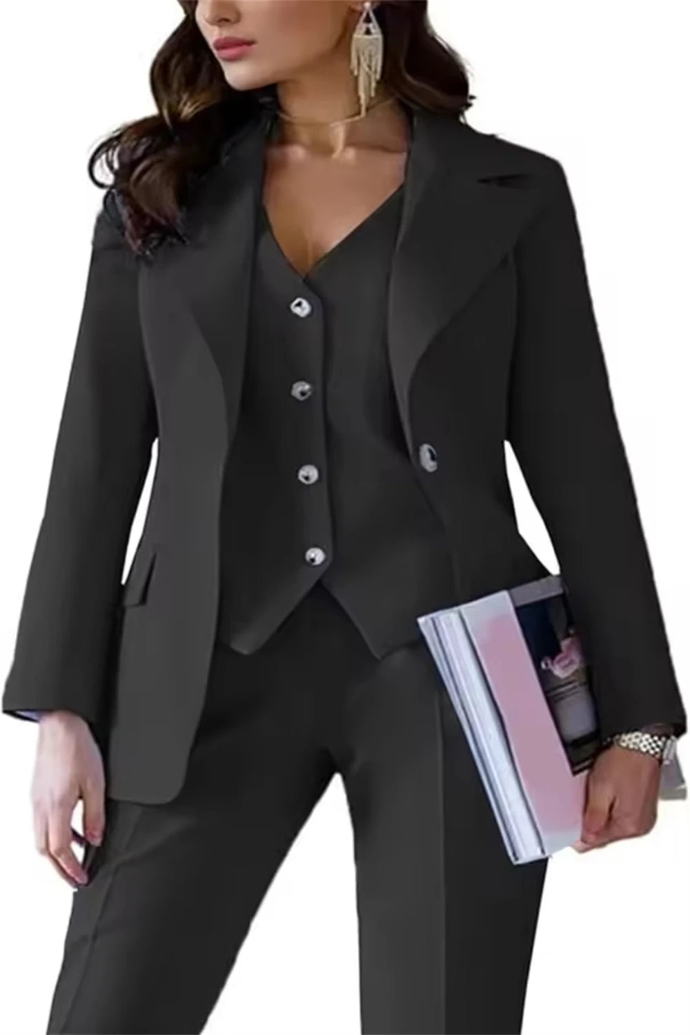 Slim Fit Three Piece Suit Set