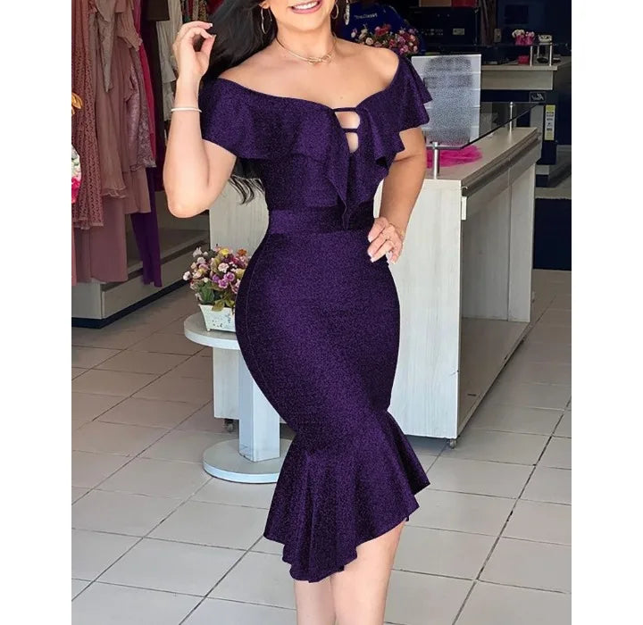 Flattering Silhouette Midi Dress