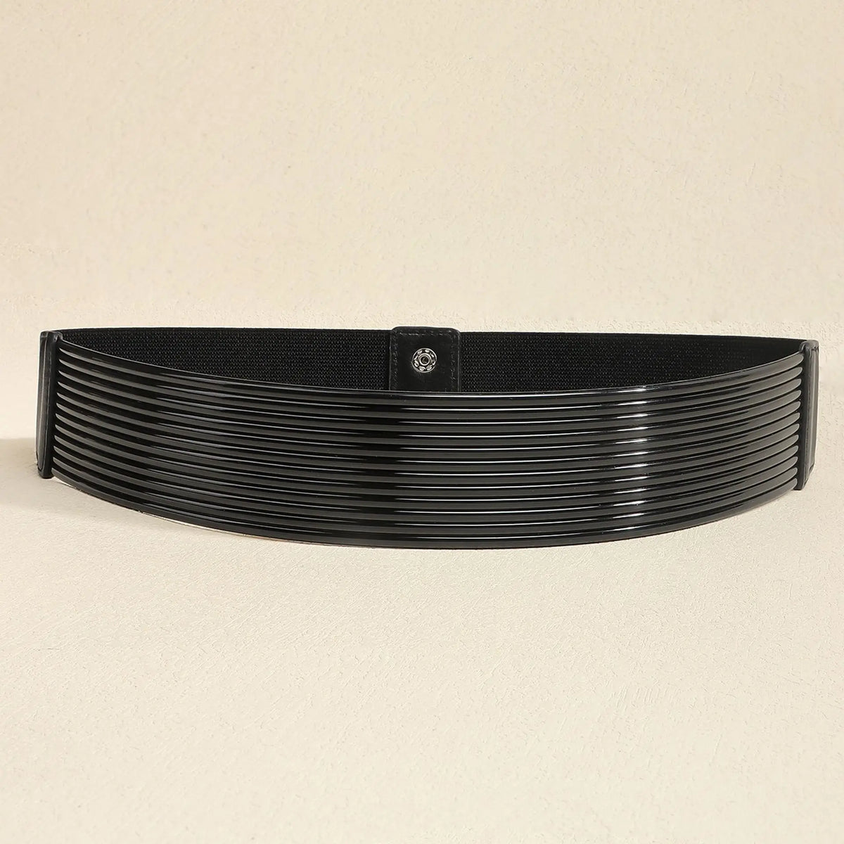 Pearl Embellished Wide Elastic Waist Belt for Women