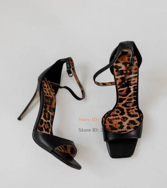 Buckle Strap Suede Stiletto Heels