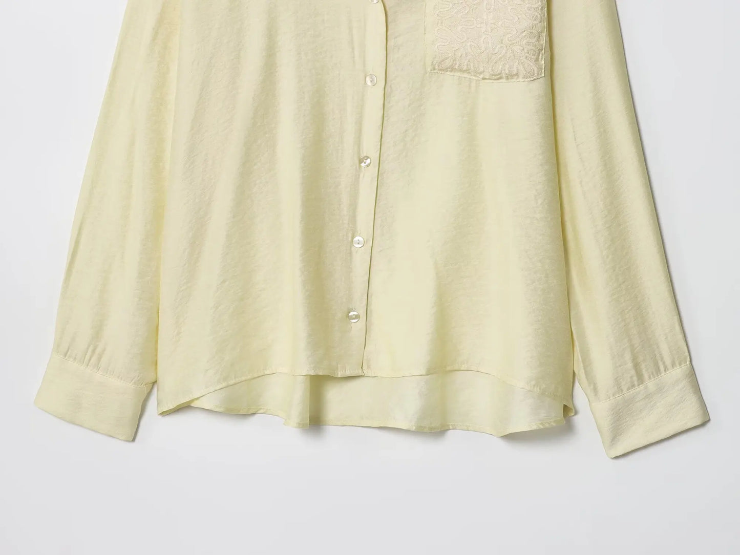 Casual Long Sleeve Pocket Embroidered Shirt for Women