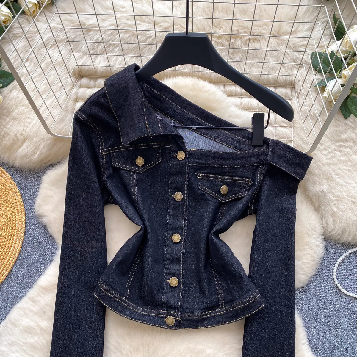 Women's Vintage Style Denim Shirt