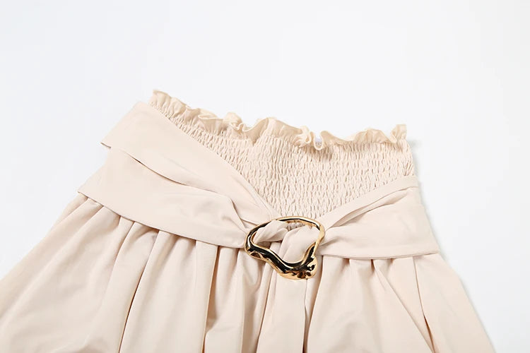 Chic Elegant Pleated Trim Deluxe Two Piece Set for Women