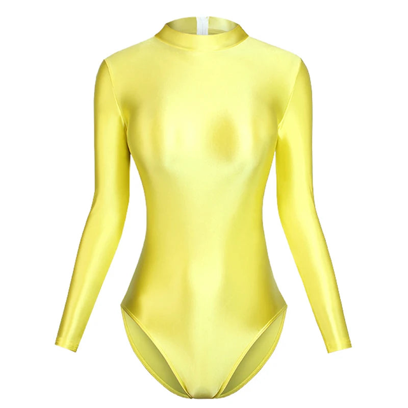 Silky Glossy One Piece Swimsuit