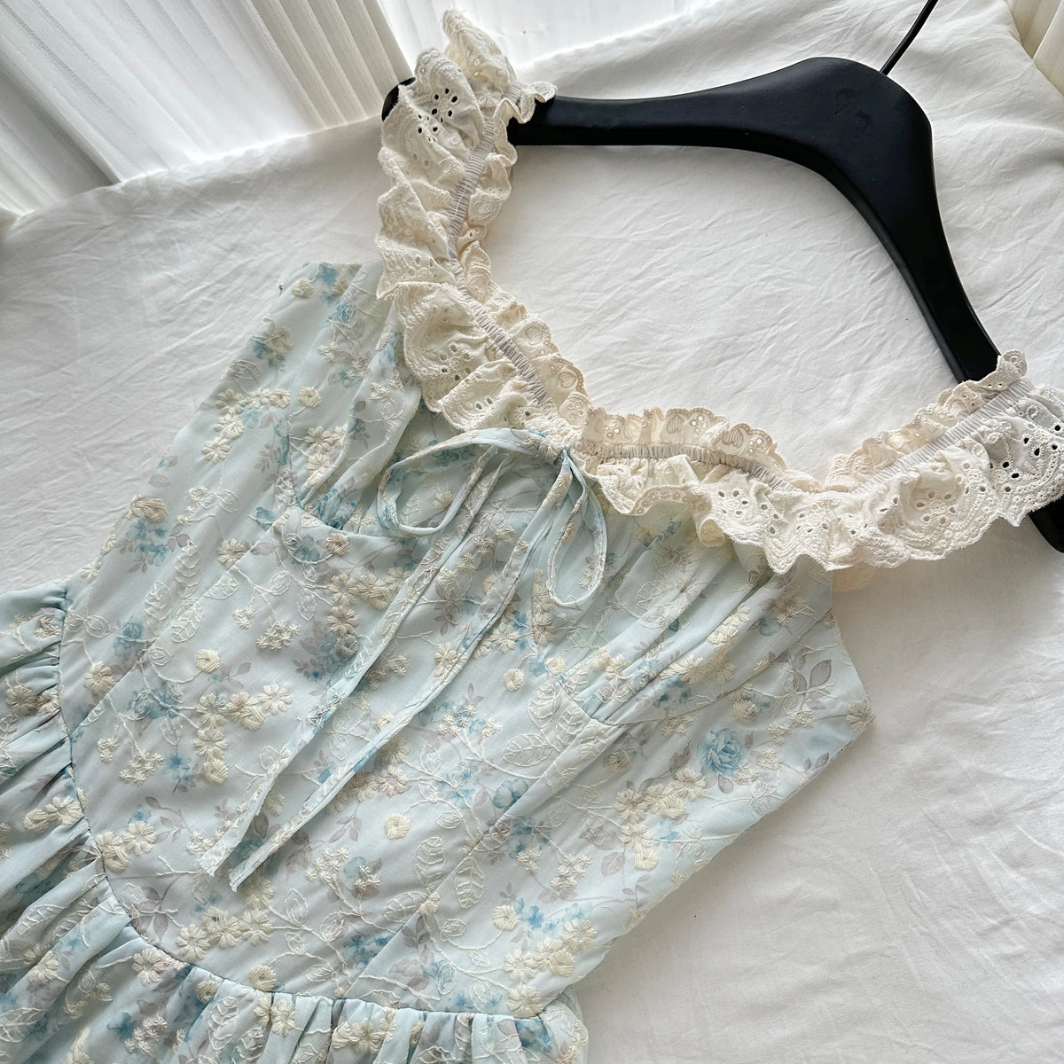 Floral Print Square Collar Mini Dress