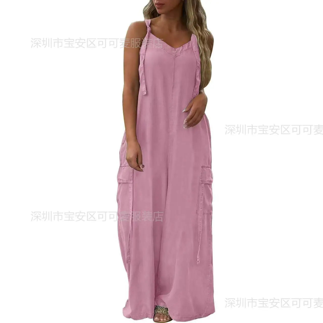 Jumpsuits Women One Piece Sleeveless Overalls Wide Leg Long Pants Casual Loose Rompers Y2k Streetwear Jumpsuit Summer 2025