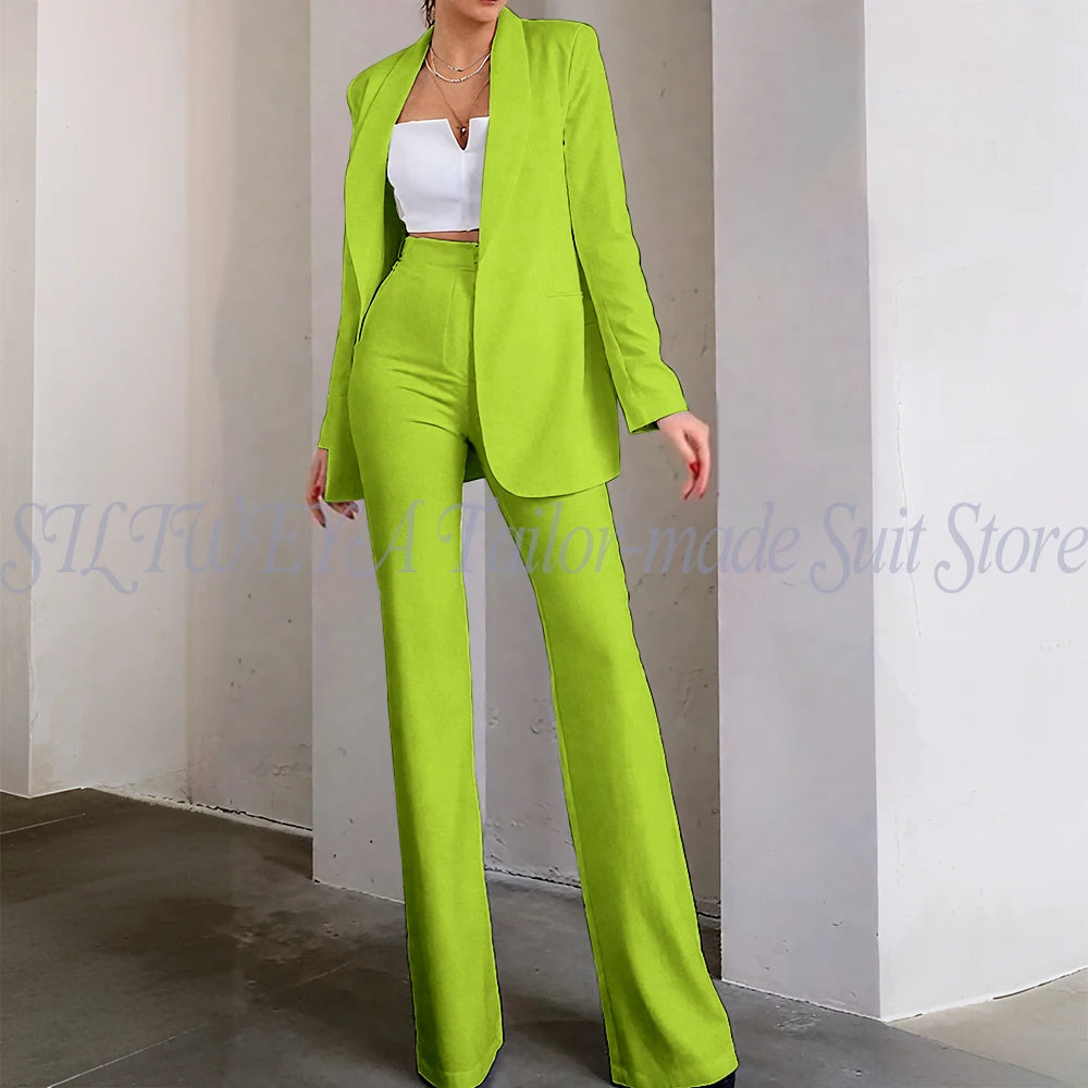 Classic Sophisticated Single Breasted Pants Set for Women
