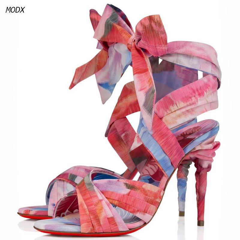 Elegant Glitter High Heel Stiletto Sandals for Women