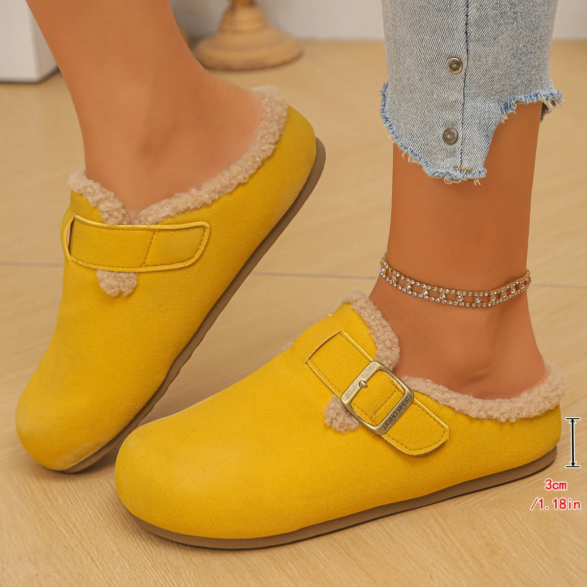 Indoor Thick Sole Cotton Platform Slippers for Women