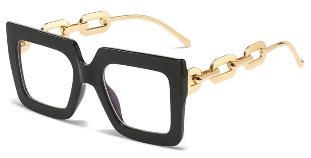 Oversized Square Blue Light Reading Glasses for Women