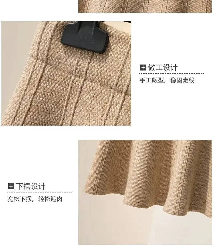 Solid Color High Waist Elastic Knitted Mini Skirt For Women