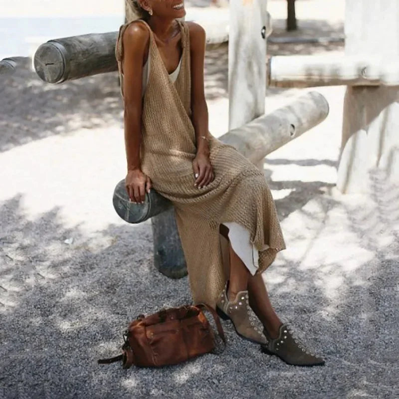 Slip On Pointed Toe Rivets Ankle Boots