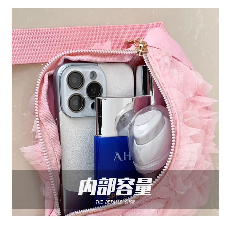 New Women's Waist Bag Flower Shape Fashionable Women's Waist Bag Lace Luxury Lightweight Women's Crossbody Bag High Quality