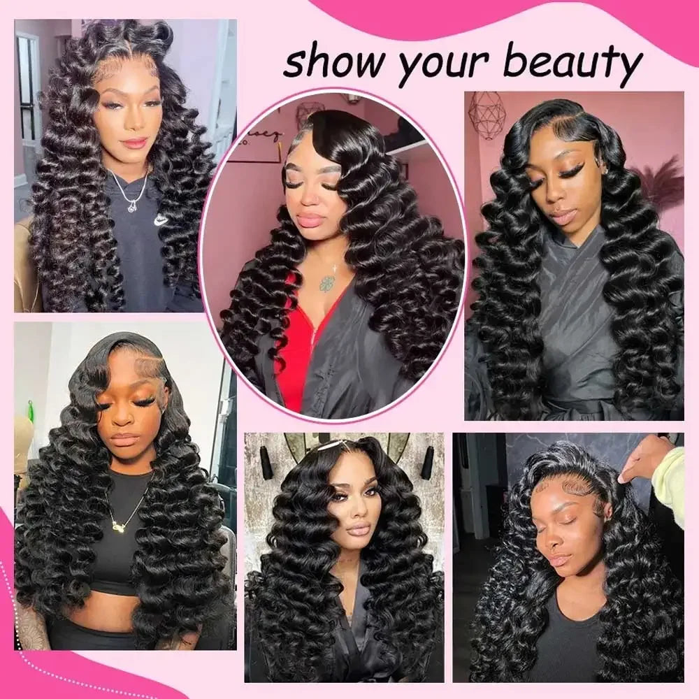 Premium Extra Long Deep Wave Lace Front Wig for Women
