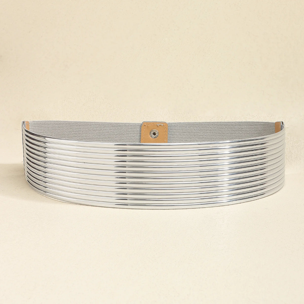 Pearl Embellished Wide Elastic Waist Belt for Women