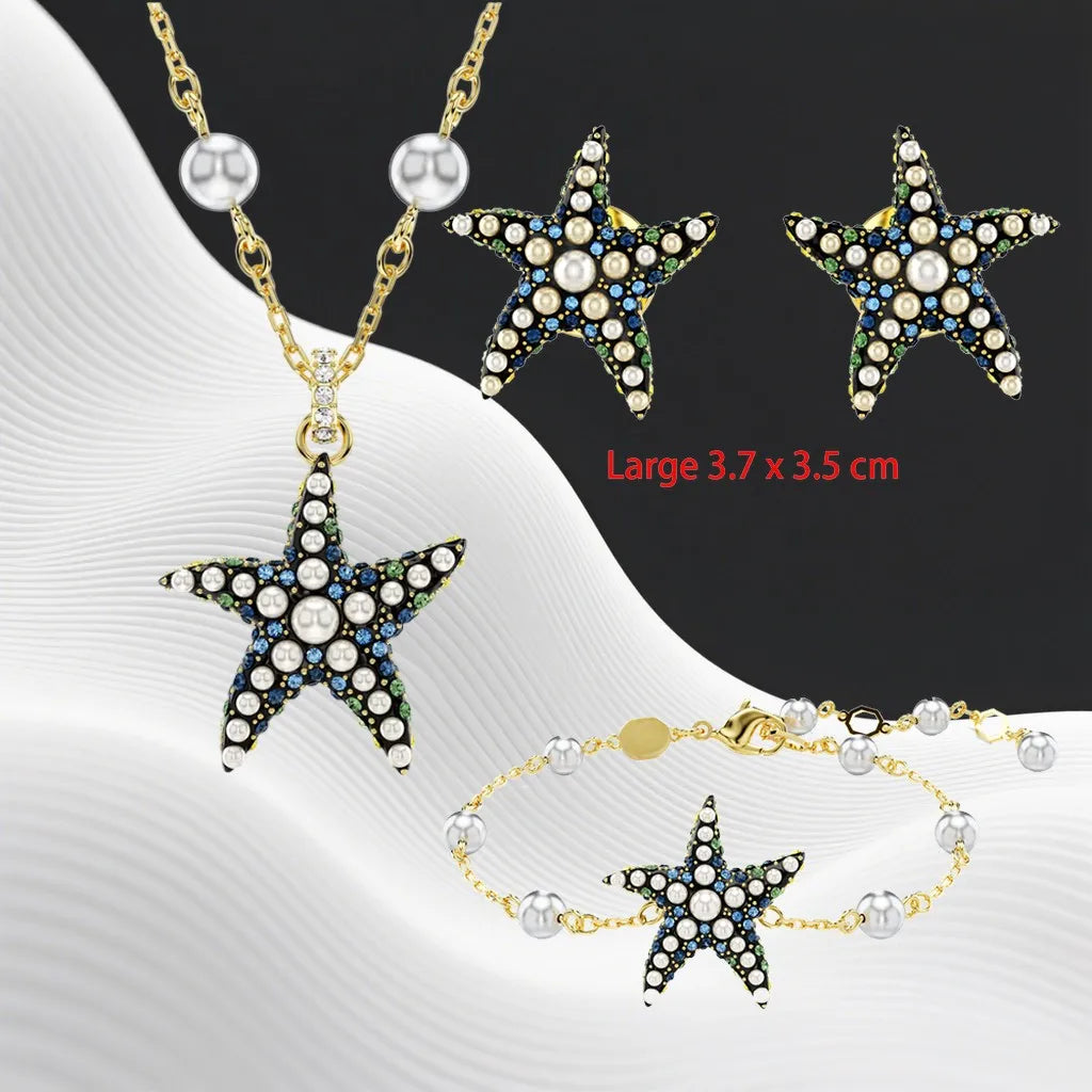 Crystal Necklace And Earrings Set