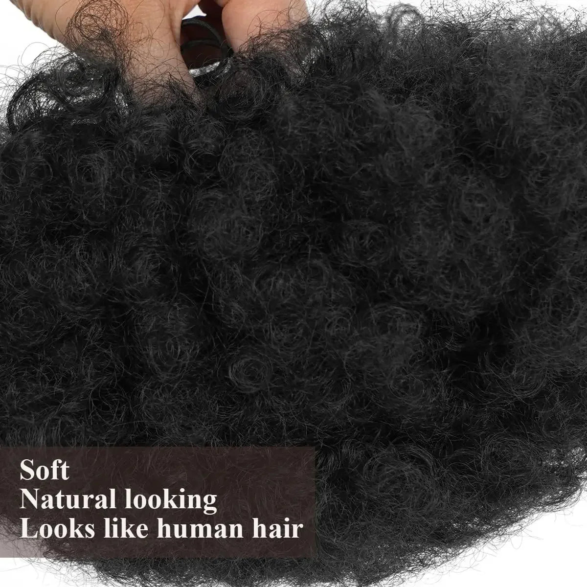 Big Kinky Curly Afro Puff Ponytail Extensions for Women