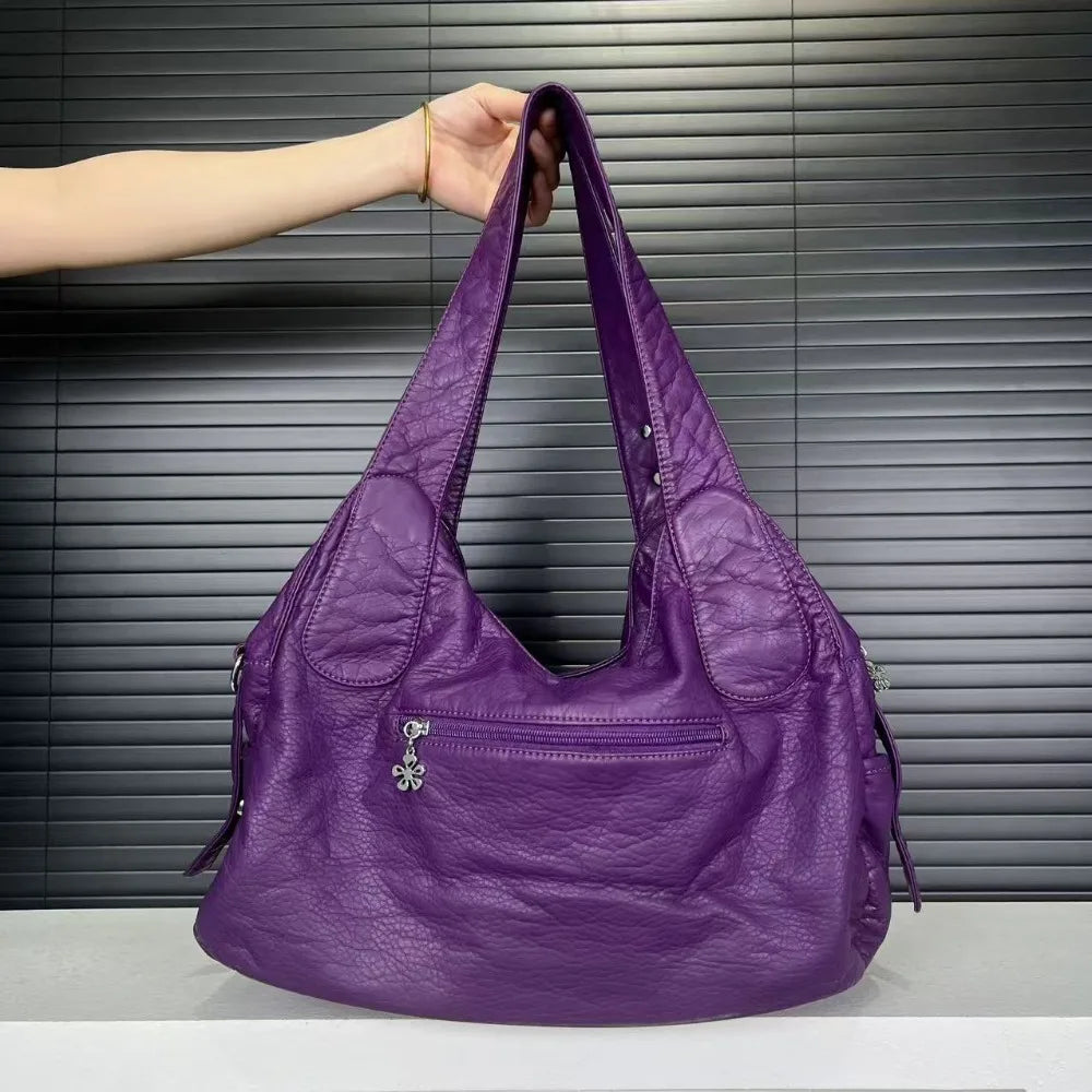Roomy Retro Punk Crossbody Handbag