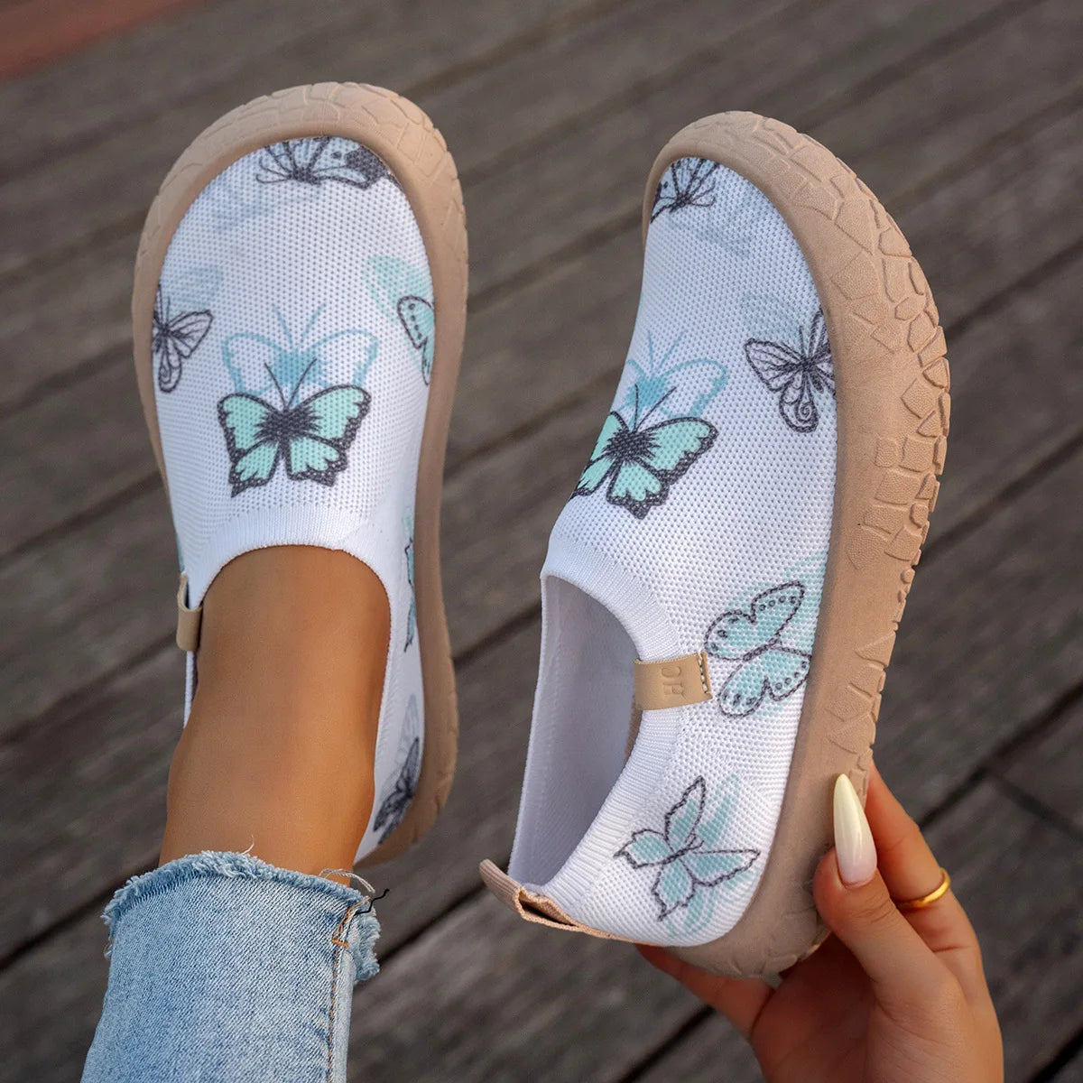 Breathable Woven Slip On Casual Walking Loafers for Women